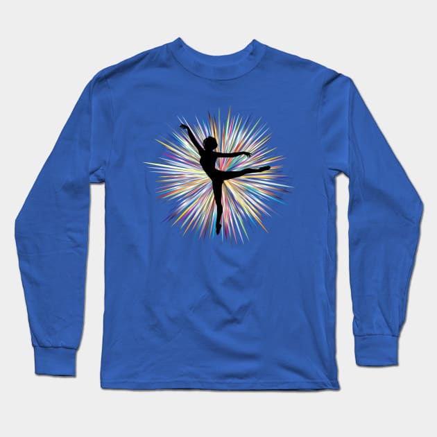 Ballet Dancer Arabesque Pose Long Sleeve T-Shirt by xena